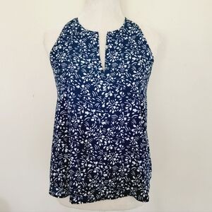 Ann Taylor Loft Outlet Blue Sleeveless Blouse Size Extra Small XS Tank Top